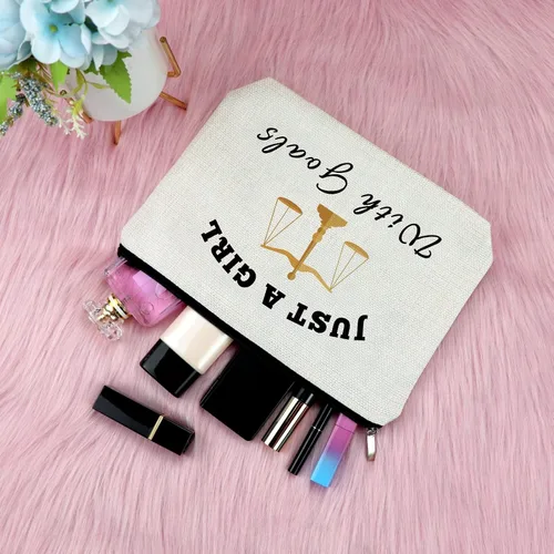 Miniatura 4 de Sfodiary Bolsa de maquillaje para la escuela de leyes - Regalo de agradecimiento para mujeres estudiantes de derecho, bolsa de cosméticos