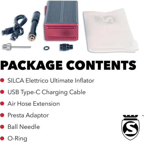 Miniatura 8 de SILCA ELETTRICO - Bomba eléctrica para bicicleta, bomba digital para neumáticos de bicicleta con apagado automático, recargable USB-C, ultraligera