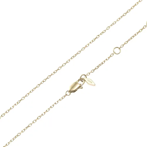 Miniatura 4 de Fossil - Collar de cadena con dije de acero inoxidable grabado y enchapado para mujer