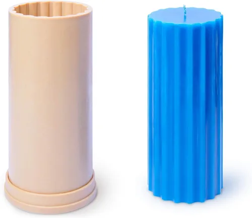 Miniatura 11 de Moldes de vela para hacer velas en forma de cilindro – Altura: 5.9 in, Ancho: 2.3 in – Moldes de cera para manualidades – Moldes de cera para velas