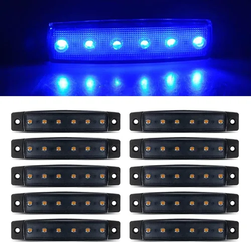 Miniatura 9 de FXC 10x 6 luces LED indicadoras laterales de gálibo para camión, autobús, remolque, luz interior impermeable para barco, luz de popa de cubierta