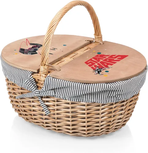 Miniatura 16 de Picnic TIME Coca-Cola Country - Cesta de picnic vintage con tapa, cesta de picnic de mimbre para 2 personas, patrón de cuadros rojos y blancos