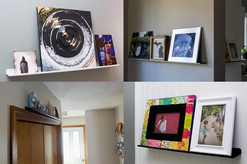 Miniatura 5 de Repisa flotante, estante para fotos, repisa artística, muy duradera y fabricada en los Estados Unidos (blanco, 18 pulgadas)