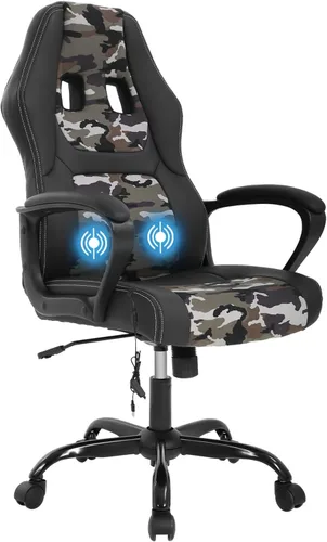 Miniatura 8 de Silla de juegos de piel sintética, ergonómica, silla de oficina, sillas ejecutivas para computadora, respaldo alto, tarea de computadora con soporte