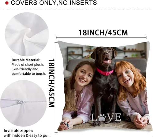 Miniatura 3 de Custom Memory Pillow Case Created with a Single Photo and Your Chosen Words Forming a comforting Cushion That Also Makes a Thoughtful Gift