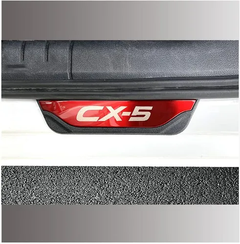 Miniatura 5 de para Mazda CX-5 CX5 2013-2025 4 piezas de acero inoxidable defensa del umbral de la puerta antiarañazos protector de parachoques puerta cubierta Rojo