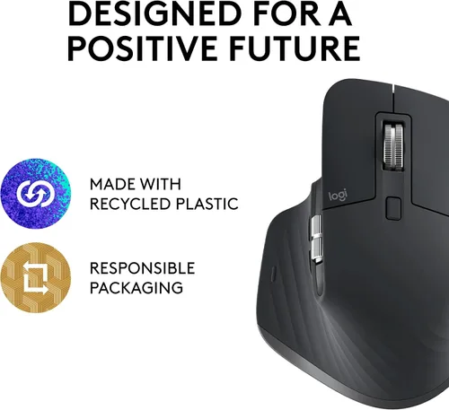 Miniatura 15 de Logitech MX Master 3S Ratón Inalámbrico Edición Estándar con Receptor USB Logi Bolt, Desplazamiento Ultrarrápido, Ergo, 8K DPI, Seguimiento