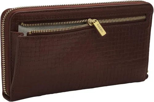 Miniatura 3 de Fossil Liza - Cartera de cuero con cremallera alrededor para mujer con correa retráctil para la muñeca