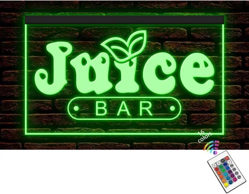 Miniatura 9 de 110034 OPEN Juice Bar Cafe Apple Orange Fruit Shop Display LED Letrero de neón con luz LED (12 x 8 pulgadas, morado)