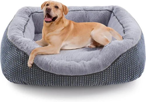 Miniatura 19 de INVENHO Cama para perros pequeños para perros pequeños, camas para gatos de interior, lavable, cama ortopédica para perros, cama cálida suave y Gris