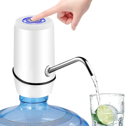 Dispensador de agua para botella de 5 galones, bomba de agua eléctrica para jarra de 5 galones con interruptor y carga USB, dispensador de jarra de