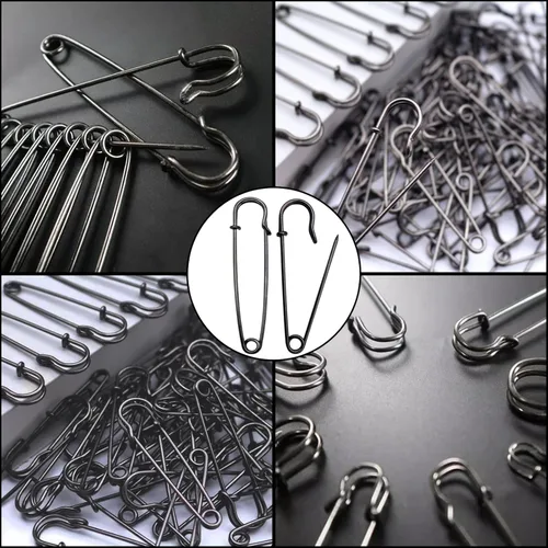 Miniatura 6 de 15 alfileres de seguridad grandes, alfileres de seguridad de acero resistente de 4 pulgadas para ropa, ideales para cuero, lona y lana, punta