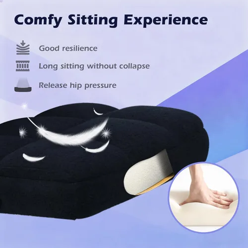 Miniatura 4 de Silla de oficina con ruedas, silla ergonómica para computadora de oficina en casa con reposabrazos abatibles, silla de escritorio ajustable