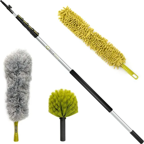 Miniatura 7 de DOCA Poste Telescópico de 7-30 Pies - Poste de Extensión para Limpieza, Plumero, Kit de Lavado de Ventanas, Rodillo de Pintura, Limpiavidrios - Kit