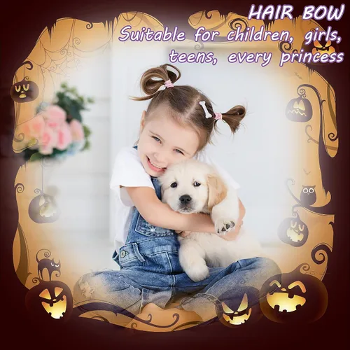Miniatura 6 de WLLHYF Paquete de 4 pinzas para el pelo de hueso blanco, pasadores góticos de Halloween, huesos de perro, horquillas para el pelo de cocodrilo