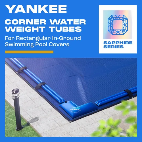 Miniatura 5 de Yankee - Pesas de piscina – Tubos de agua de esquina, bolsas de agua para cubiertas de suelo recto, 23.6 x 11.8 pulgadas, pesos de cubierta