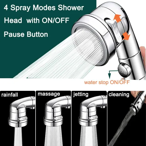 Miniatura 3 de Accesorio rociador de grifo para fregadero, rociador de ducha con manguera de acero inoxidable de 59 pulgadas para lavado de cabello y ducha