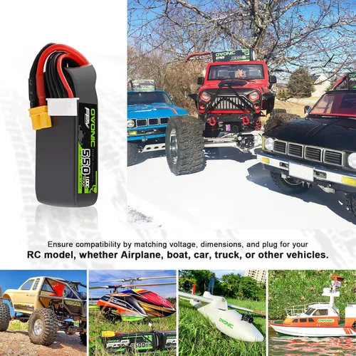 Miniatura 5 de OVONIC Batería Lipo de 14.8V 100C 550mAh 4S con enchufe XT30