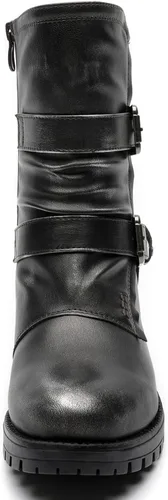 Miniatura 8 de GLOBALWIN Botas militares con cordones a media pantorrilla, para motocicleta, para festivales de moda, para mujer