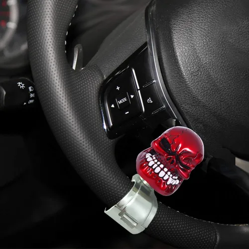 Miniatura 4 de Pomo Giratorio de Volante con Calavera, Perilla Giratoria para Conducir Suicide, Mango de Potencia, Ajuste Universal para la Mayoría de Vehículos