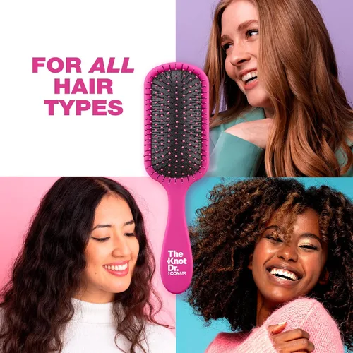 Miniatura 4 de The Knot Dr. hair brush by Conair - Cepillo desenredante - Elimina nudos y enredos en cabello húmedo o seco - Cepillos para el cabello para mujer