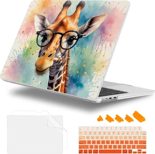 Miniatura 13 de Funda para MacBook Air 2026/2025/2024/2023 de 15 pulgadas M5 A3448/M4 A3241/M3 A3114/M2 A2941, elegante funda protectora rígida para MacBook Air
