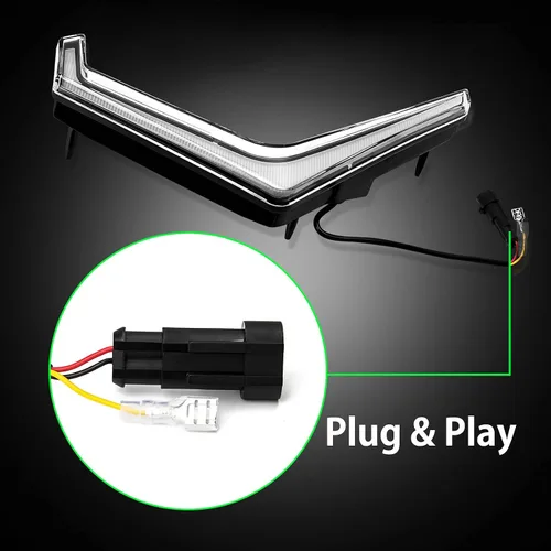 Miniatura 6 de RZR - Luz LED intermitente ámbar, color DRL de persecución de sueños, montaje de luz de colmillo frontal, compatible con POLARIS RZR XP 1000/XP