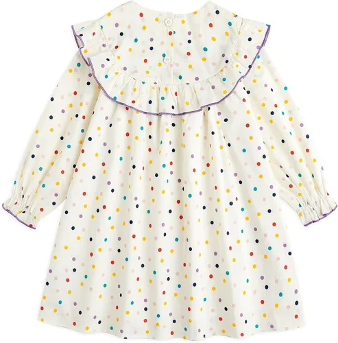 Miniatura 2 de Simplee kids Vestido casual para niñas pequeñas, vestido fruncido con estampado floral para primavera y verano de 1 a 6 años