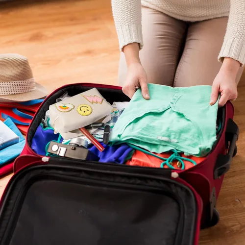 Miniatura 5 de LieToi Preppy Patch - Bolsa pequeña de cosméticos para artículos de tocador, de piel sintética, impermeable, portátil, bolsa organizadora de viaje