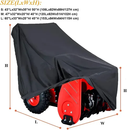 Miniatura 3 de Cubierta para soplador de nieve impermeable, duradera, resistente, para exteriores, de dos etapas, protector contra el polvo para la mayoría