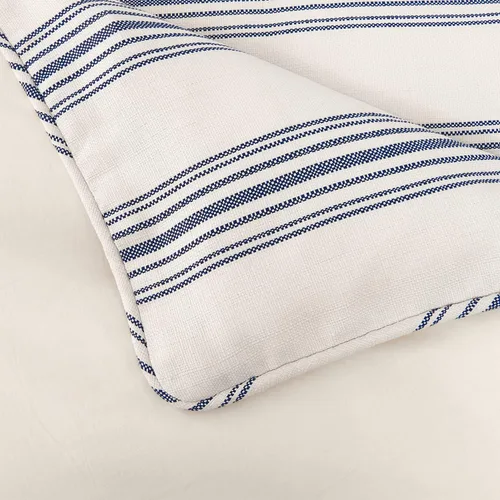 Miniatura 5 de HiEnd Accents Prescott - Juego de ropa de cama de 3 piezas tamaño King a rayas con fundas de almohada, funda de edredón con patrón de rayas azul