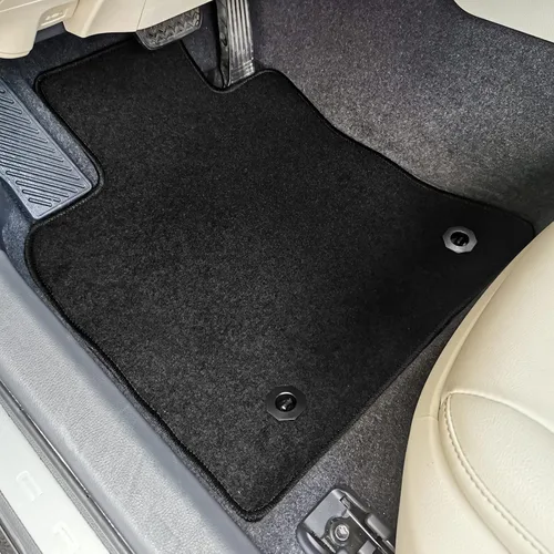 Miniatura 3 de IKON MOTORSPORTS, Alfombrillas compatibles con Toyota Camry 2018-2024, alfombra de nailon negro delantera y trasera, juego de 4 piezas, 2019 2020