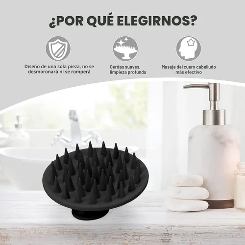 Miniatura 6 de Meartchy Cepillo de champú y masajeador de cuero cabelludo de silicona, cepillo para el cuero cabelludo para el crecimiento del cabello