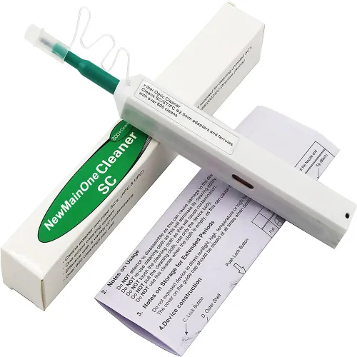 Limpiador de fibra, pluma limpiadora de fibra óptica para virolas de 0.098 in SC, FC, ST, SC/APC y FC/APC, 800+ tiempos de limpieza