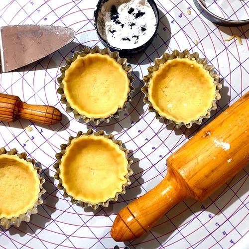 Miniatura 2 de Hemoton Envoltorio de tarta de huevo, 12 piezas de tarta de huevo, mini moldes de acero inoxidable, mini tartaleta de tartaleta, pastel de tartaleta