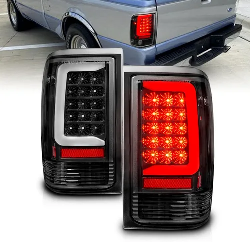 Miniatura 2 de AmeriLite Juego de luces traseras para camioneta Ford Ranger 1993-1997 tipo C halógeno, LED, tubo de repuesto para camioneta, lado del pasajero