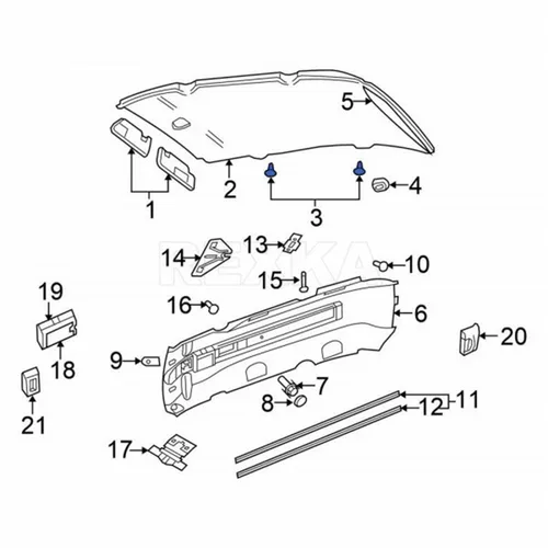 Miniatura 6 de Rexka 100 unids M6.3 Splash Shield Cubierta de la rueda Cubierta de parachoques Retenedor Clip Pin Remache para Jeep Dodge Ram Chrysler 6501916 GM