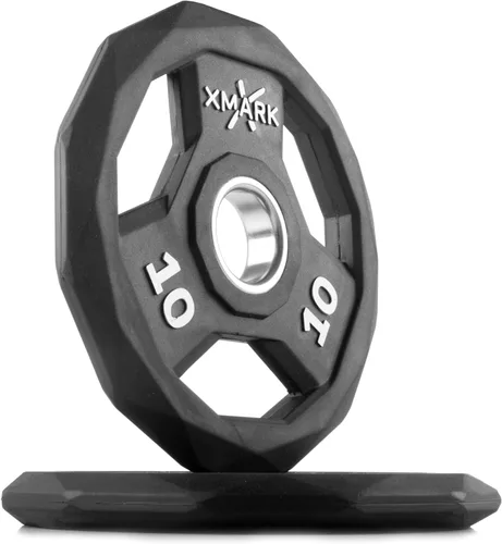 XMARK DIAMANTE NEGRO - Discos de peso olímpico XMark, pesas de barra 01) Par de 9.9 lbs
