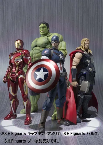 Miniatura 9 de Figuras de Avengers SH, Iron Man Mark 45, de alrededor de 6.10 pulgadas ABS U0026 PVC u0026, fundido a presión, figura de acción pintada por Bandai