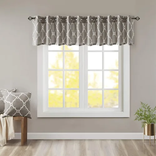 Miniatura 35 de Madison Park Saratoga - Cortina individual para ventana con filtro de luz, estampado de calado, 1 panel con ojales en la parte superior, para sala