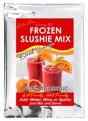 Mezcla de Cóctel Frozen Slush Slushy Drink - Alcohólica o Sin Alcohol, Agua, Jugo, Soda, Vino, Vodka, Ron, Tequila (Naranja Sanguina)