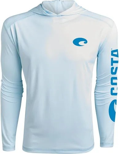 Costa Del Mar - Camisa técnica con capucha de manga larga Azul ártico