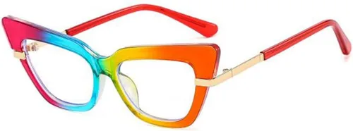 Miniatura 5 de Future Wind Cat Eye Anti Blue Light Gafas Femeninas Retro Square Lente Plana Cara Redonda Cara Lisa Marco de miopía Marco negro