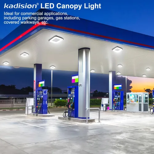 Miniatura 7 de Kadision Luz LED de toldo de 100 W (equivalente a 400 MH), luz cuadrada de gasolinera de 10 x 10 pulgadas con potencia seleccionable (100/80/60 W)