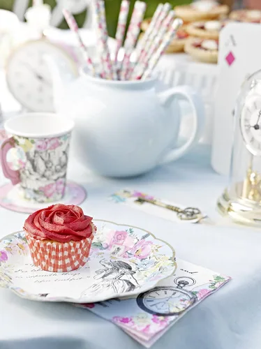 Miniatura 9 de 20 servilletas desechables de Alicia en el país de las maravillas, sombrerero loco para fiesta de té, para decoración de mesa, cumpleaños, día
