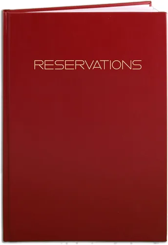 Miniatura 12 de BookFactory Libro de reservas de restaurante, 365 días de mesa/cena Reservas 408 páginas, 8 7/8 '' x 13 1/2'' cuero de imitación verde, sección