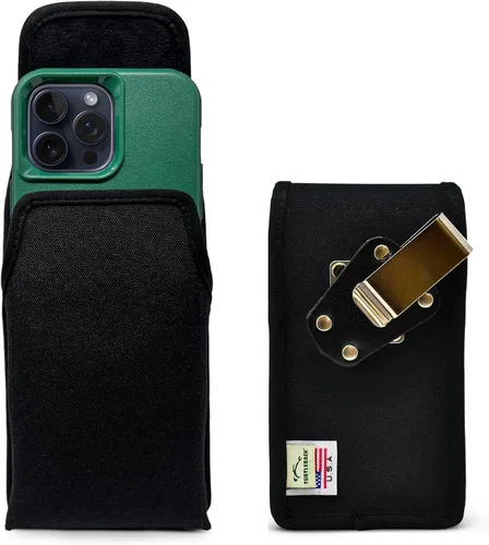 Miniatura 10 de Turtleback Soporte para cinturón para iPhone 16 Pro Max, 15 Pro Max, 14 Pro Max - Mediano. Se adapta con fundas estilo viajero a prueba de golpes