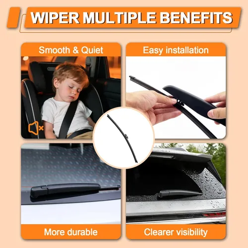 Miniatura 6 de HULADAED® Repuesto de limpiaparabrisas trasero de 11 pulgadas para Ford Explorer 2011-2023 Expedition 2013-2023 (juego de 1), limpiaparabrisas