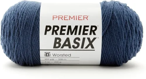 Miniatura 27 de Premier Yarns Basix, hilo de estambre sólido, hecho de acrílico, hilo ideal para ganchillo y tejer, Pecan, 359 yardas 1115-35 Pecan