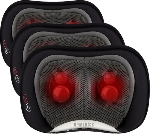 Miniatura 11 de HoMedics Almohada de Masaje Shiatsu 3D de Cuerpo Completo con Vibración y Calor para Cuello, Espalda Superior y Lumbar Marrón